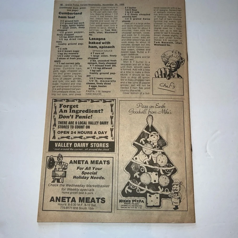 Vintage 1988 Grand Forks Herald Celebrations Cookbook Recipes Magazine Cook Book - Picture 4 of 6